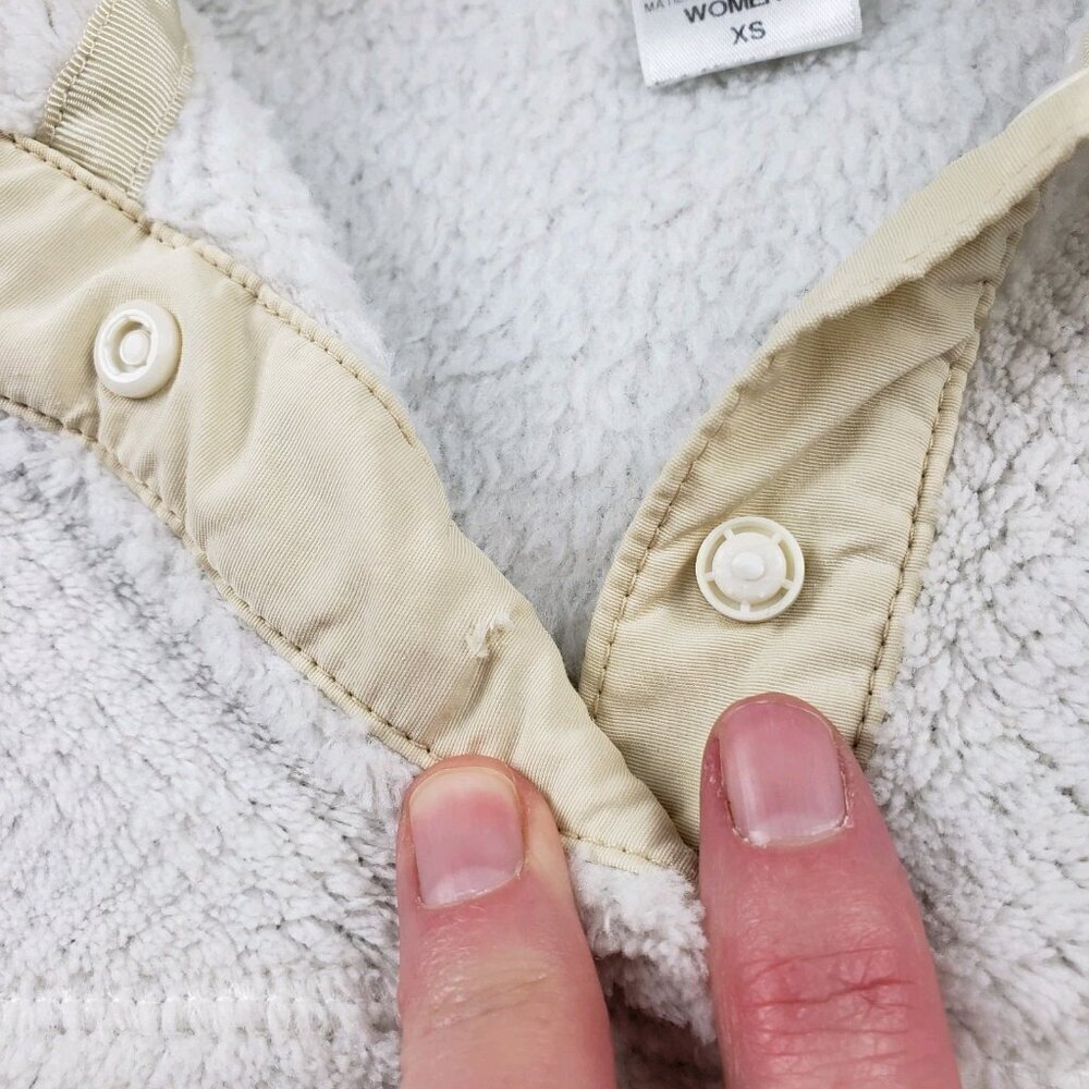 Patagonia Synchilla Snap T Fleece Pullover Womens XS White Outdoor Jacket FLAW - Picture 12 of 12